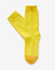 Alamo yellow cotton crew sock – back view highlighting the two-tone color design.