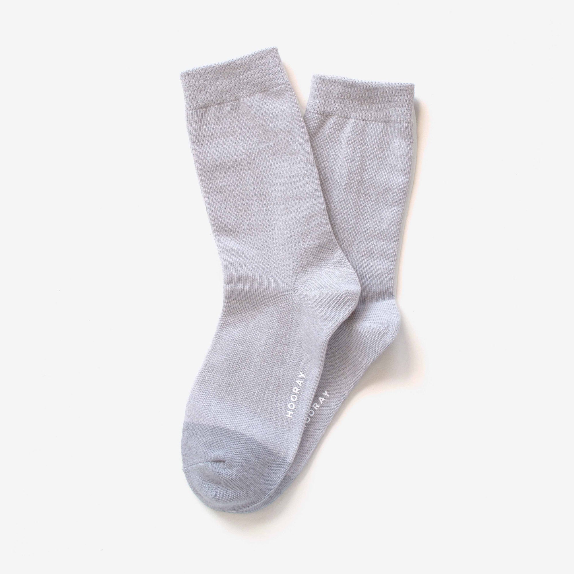 Dolores grey cotton crew sock – showcasing the two-tone design.