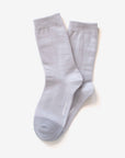 Dolores grey cotton crew sock – showcasing the two-tone design.